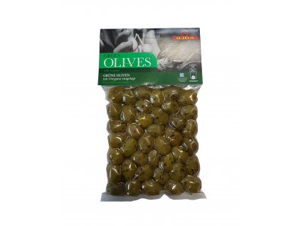 Olivy zelené ILIDA s oregánem, s peckou 250 g LIMITOVANÁ EDICE