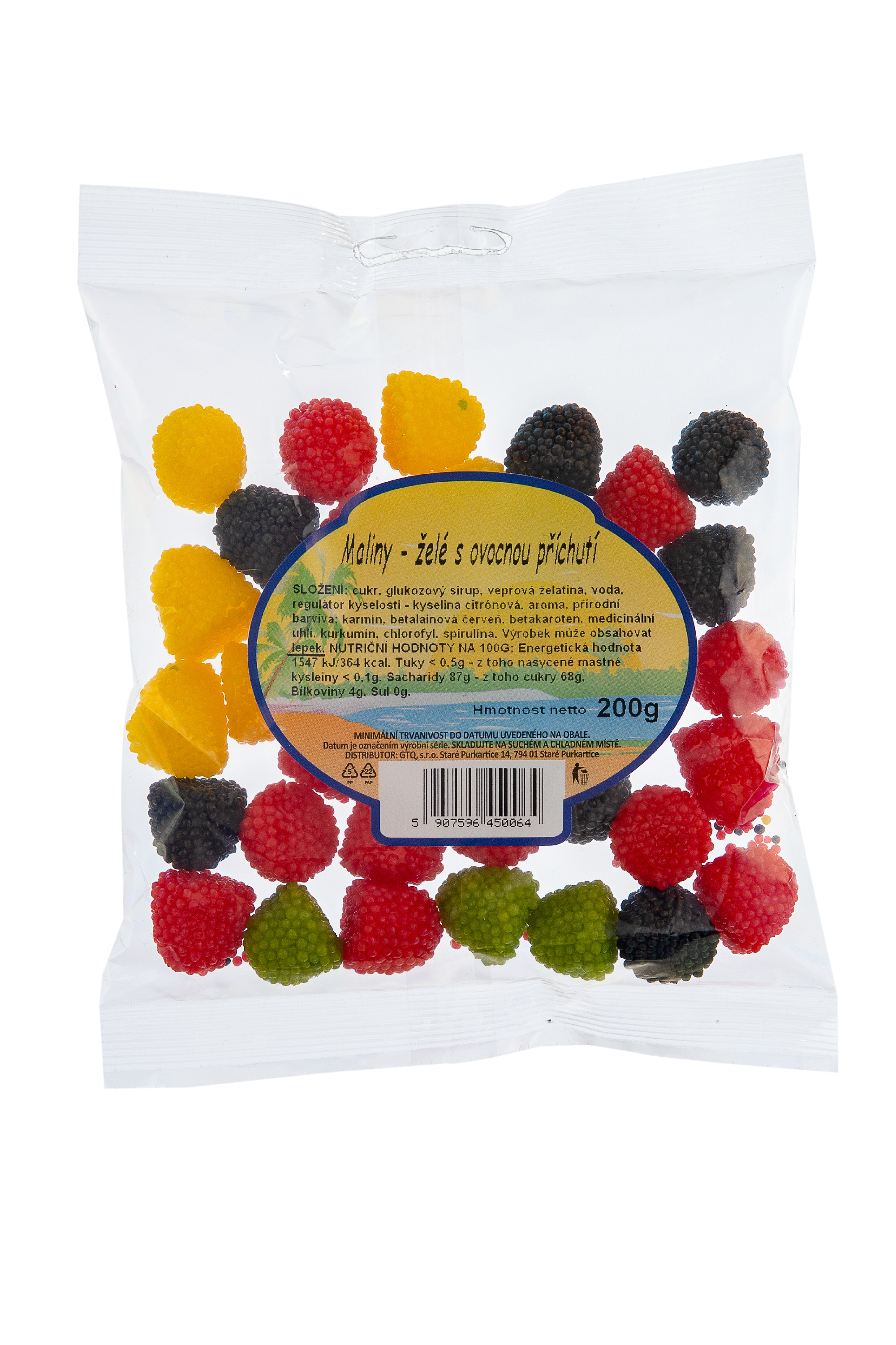 Želé malinky 200 g