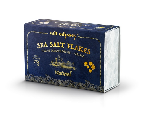 SALT ODYSSEY Mořská sůl bílá vločky 75 g dárková krabička