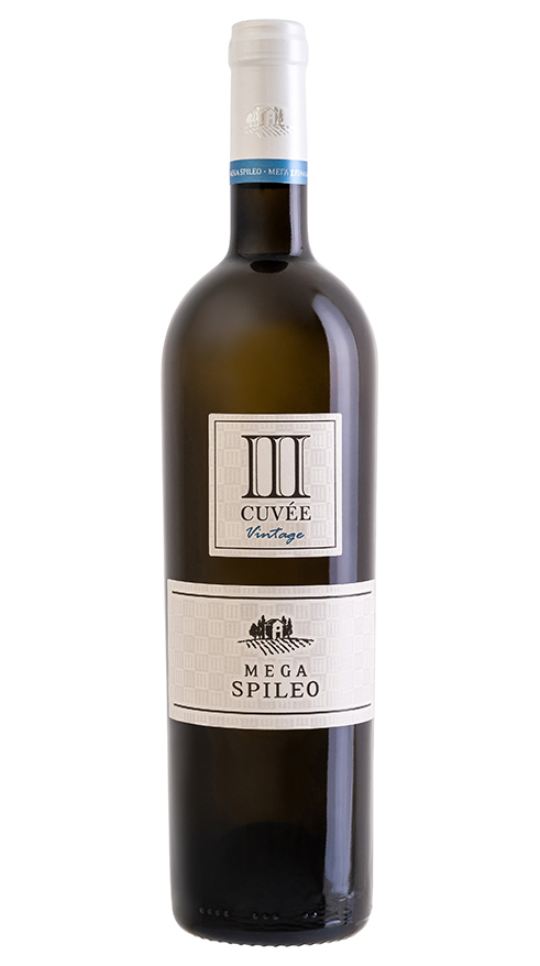 CAVINO MEGA SPILEO III ACHAIA P.G.I., ročník 2022, cuveé Malagousia Assyrtiko a chardonnay, bílé suché víno 750 ml
