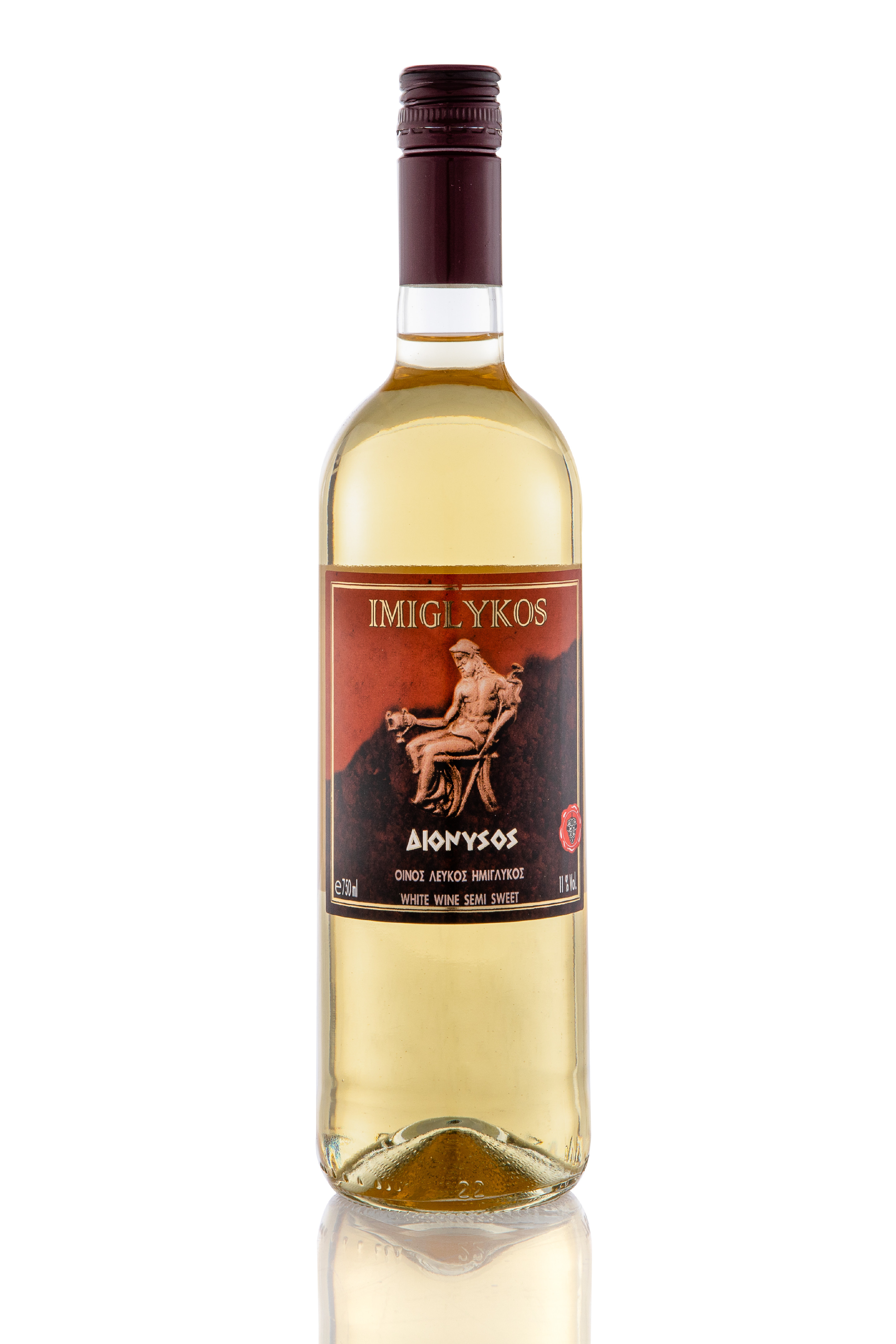 DIONYSOS Imiglykos bílé polosladké řecké víno 750 ml STELVIN - šroubovací uzávěr