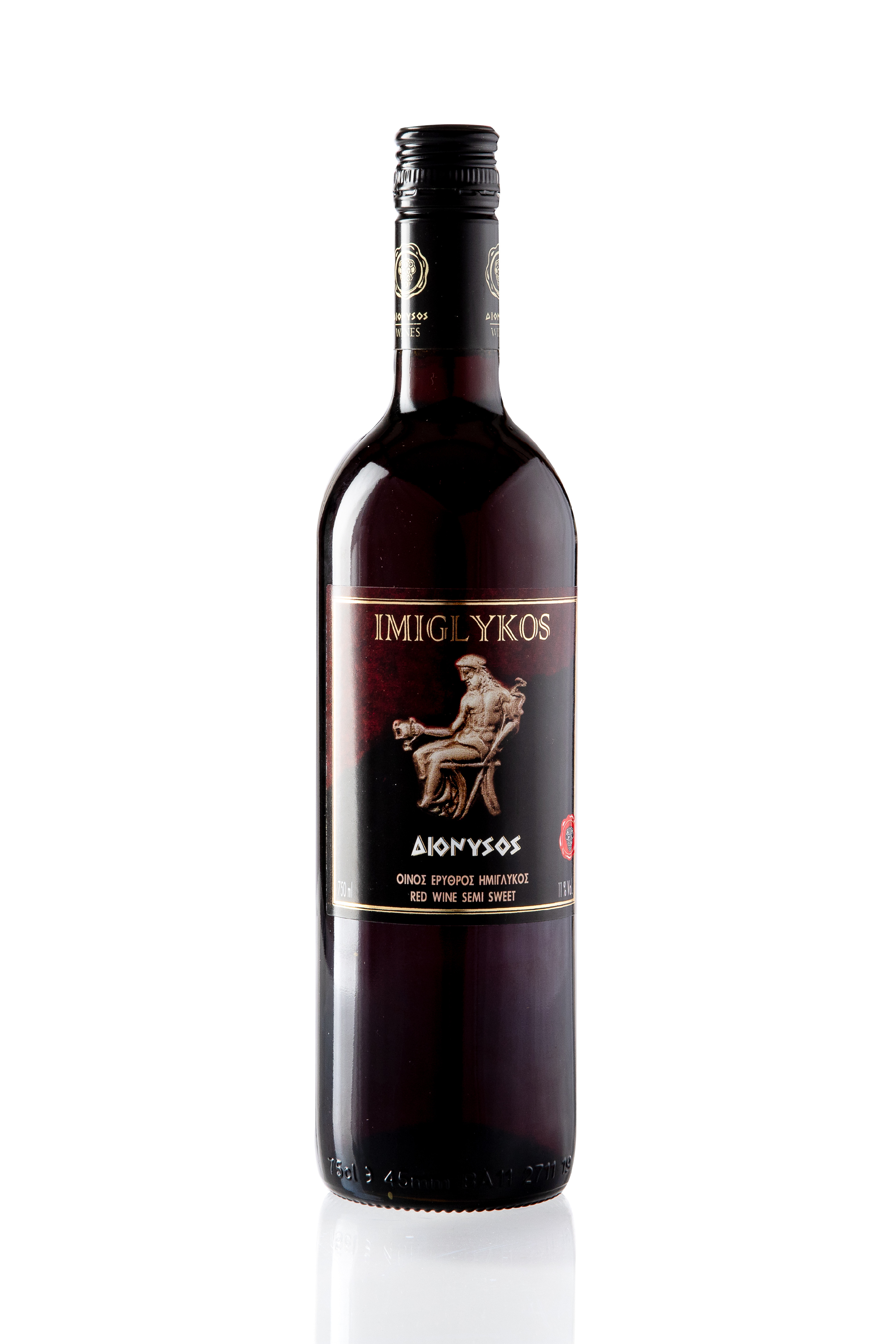 DIONYSOS VÝPRODEJ Imiglykos červené polosladké víno 750 ml STELVIN - šroubovací uzávěr