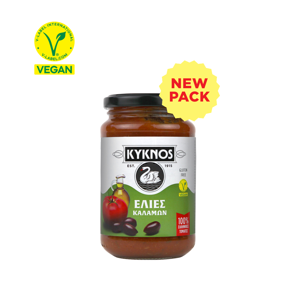 Levně KYKNOS Řecká rajčatová omáčka s olivami Kalamata 350 g