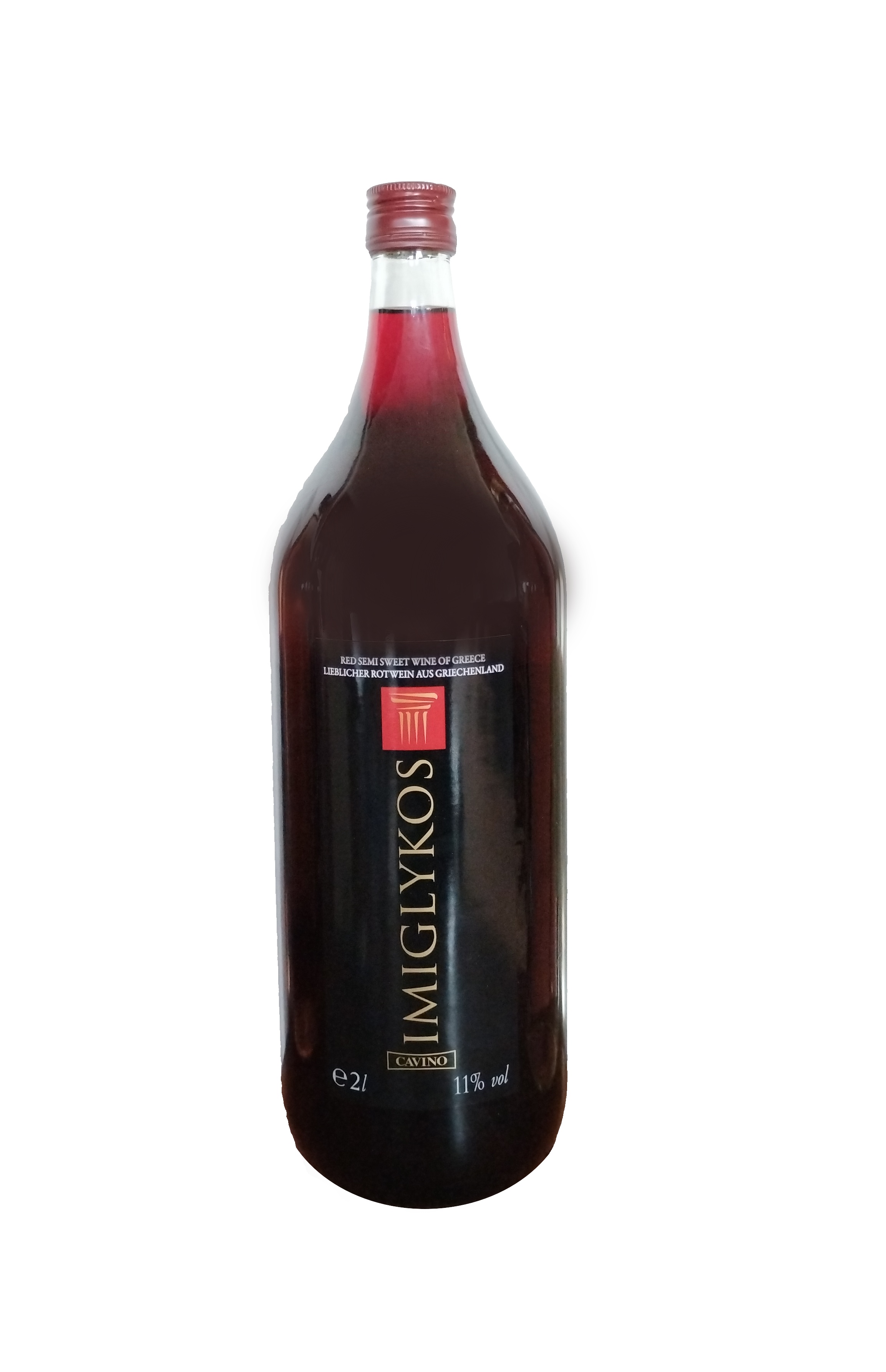 IMIGLYKOS CAVINO BLACK LABEL červené polosladké víno 2 l