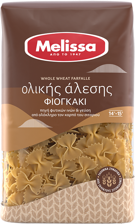 Řecké celozrnné těstoviny Farfalle 500 g Melissa