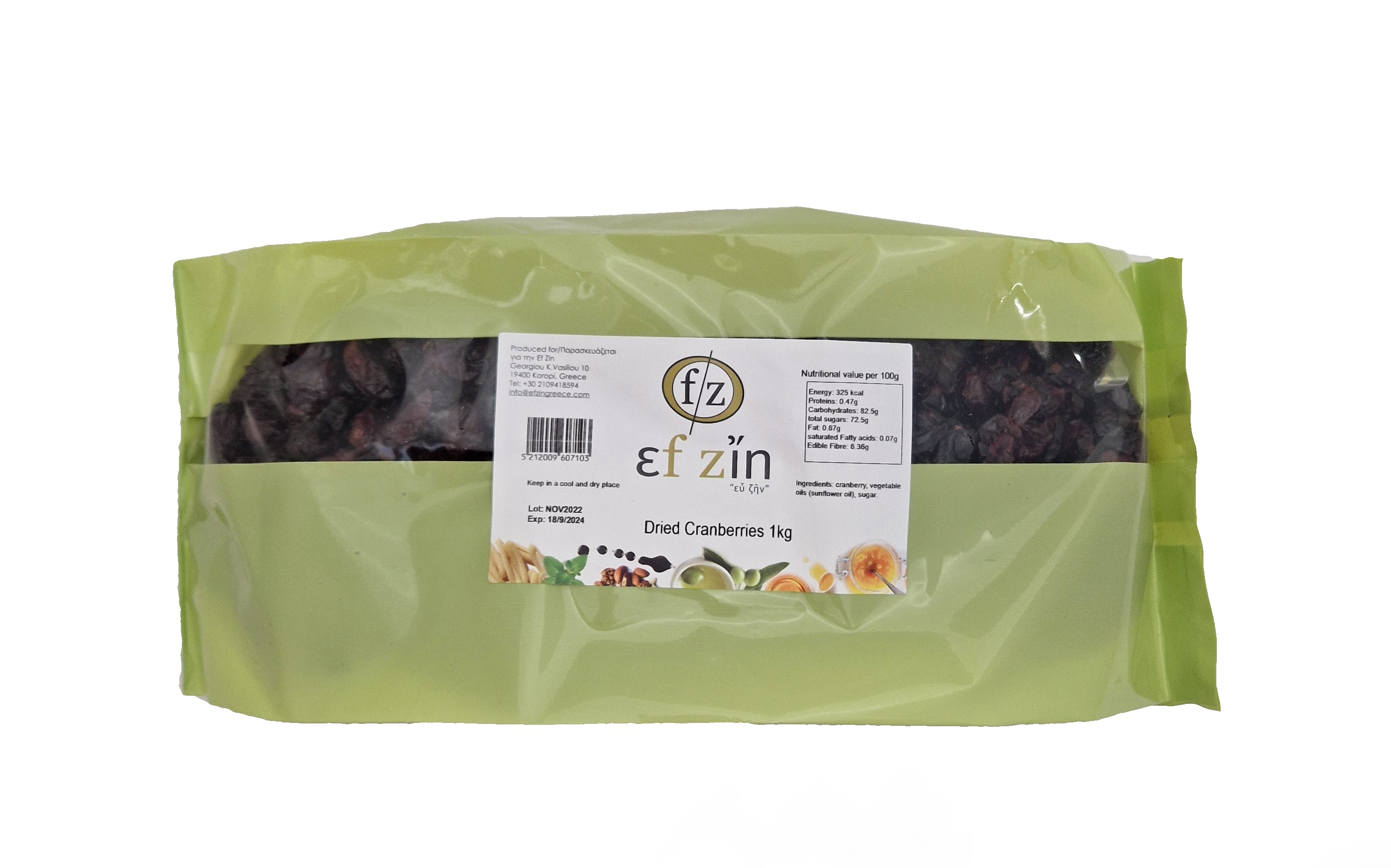 Sušené brusinky 1 kg EfZin