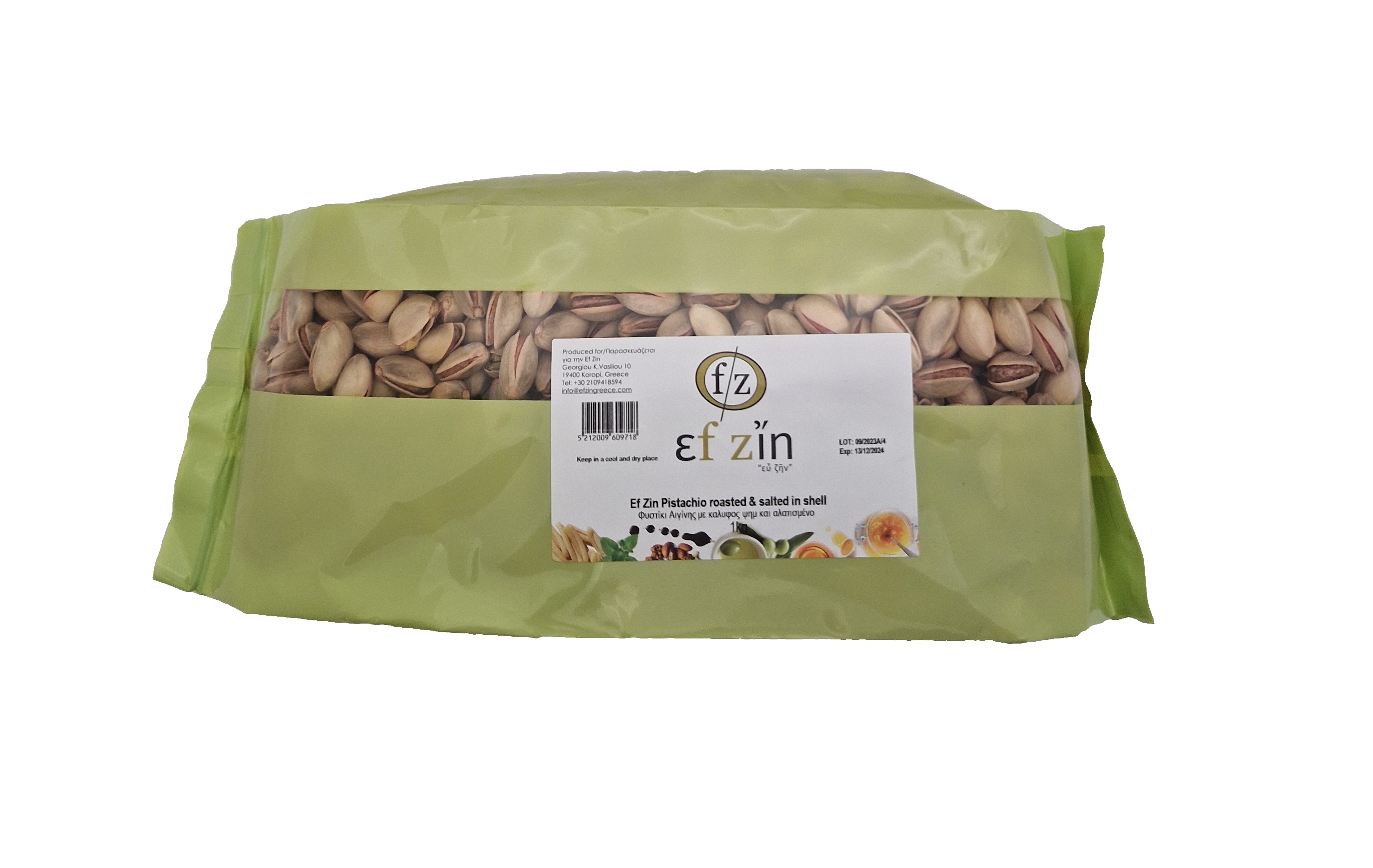 Neloupané pistácie Aegina pražené, solené 1 kg EfZin