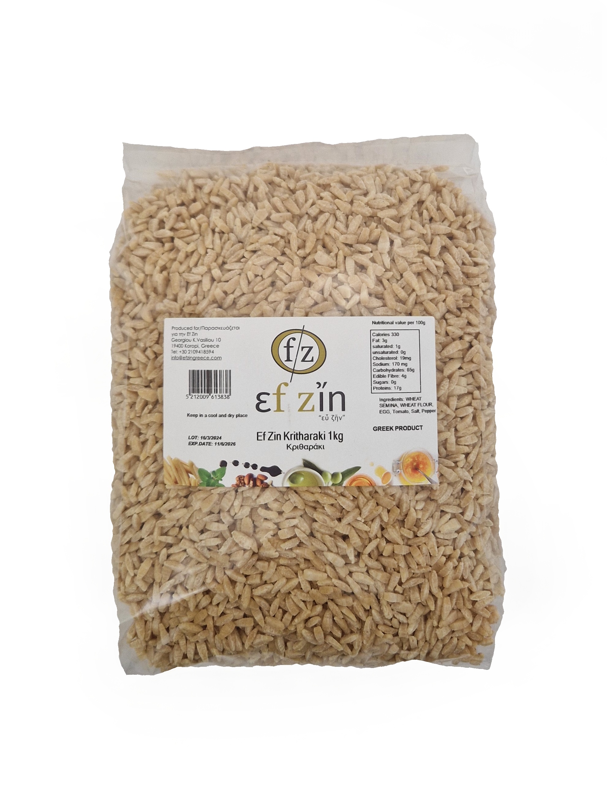 Řecké těstoviny KRITHARAKI 1 kg EfZin