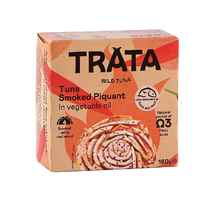 Trata uzený divoký tuňák, v rostlinném oleji s chilli 160g Trata uzený divoký tuňák, v rostlinném oleji s chilli 160g