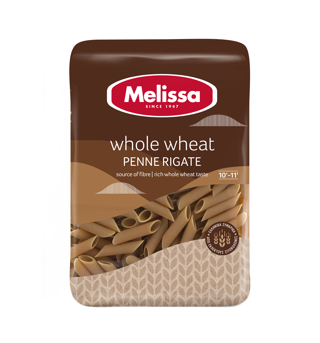Řecké celozrnné těstoviny Penne Rigate 500 g Melissa