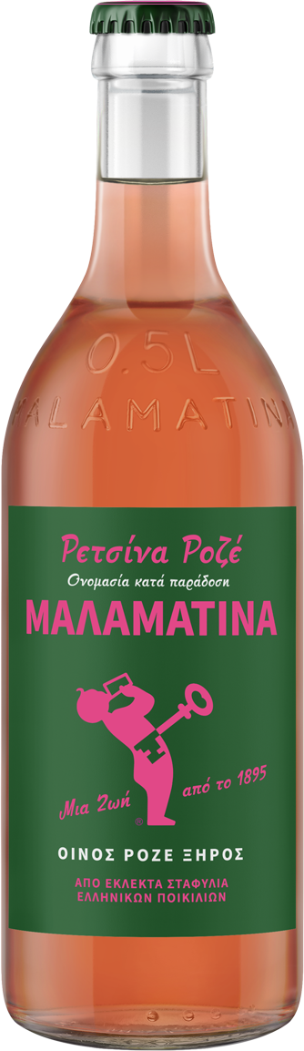 VÝPRODEJ Retsina růžová MALAMATINA 500 ml