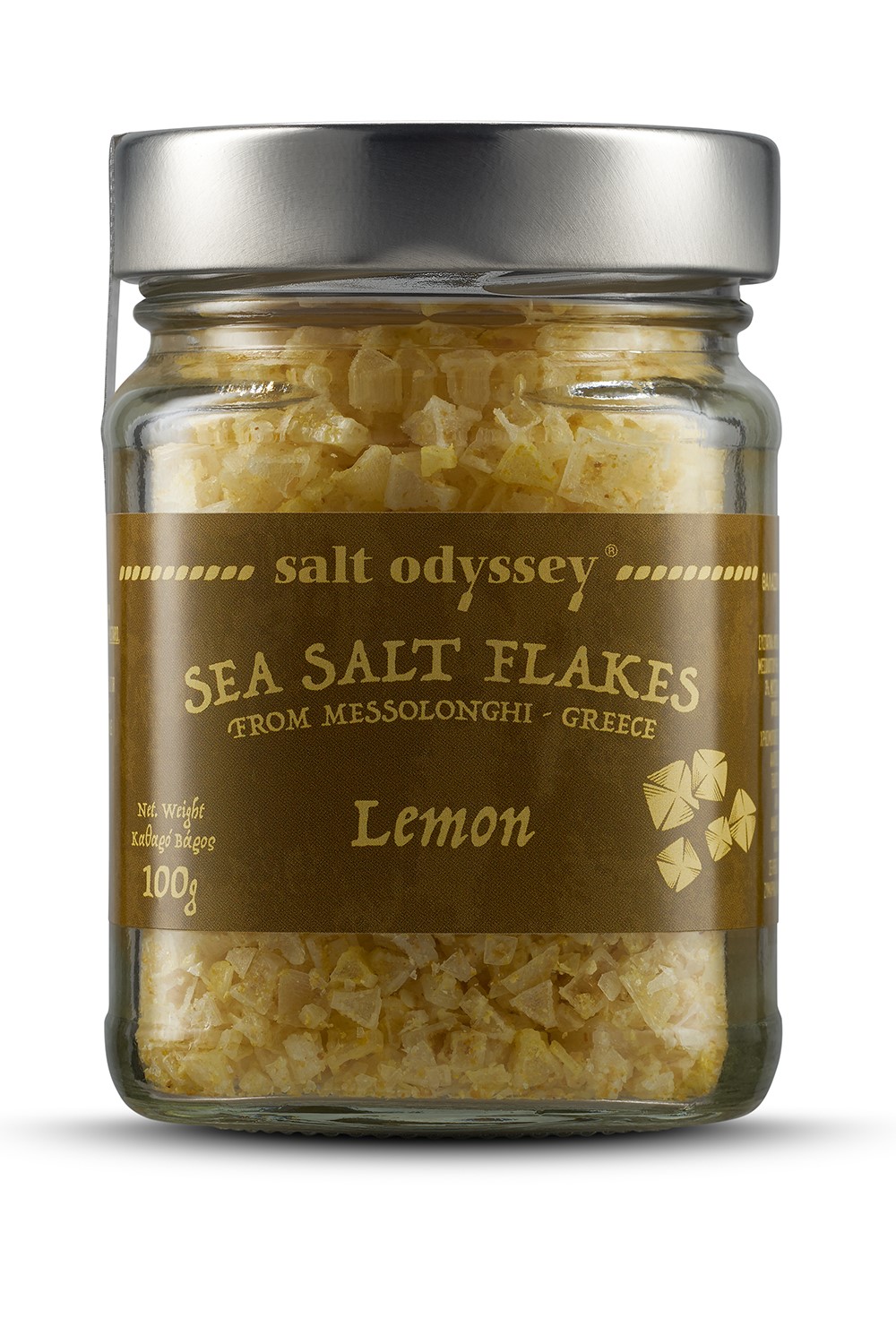 Mořská sůl citrónová vločky 100 g sklo Salt Odyssey