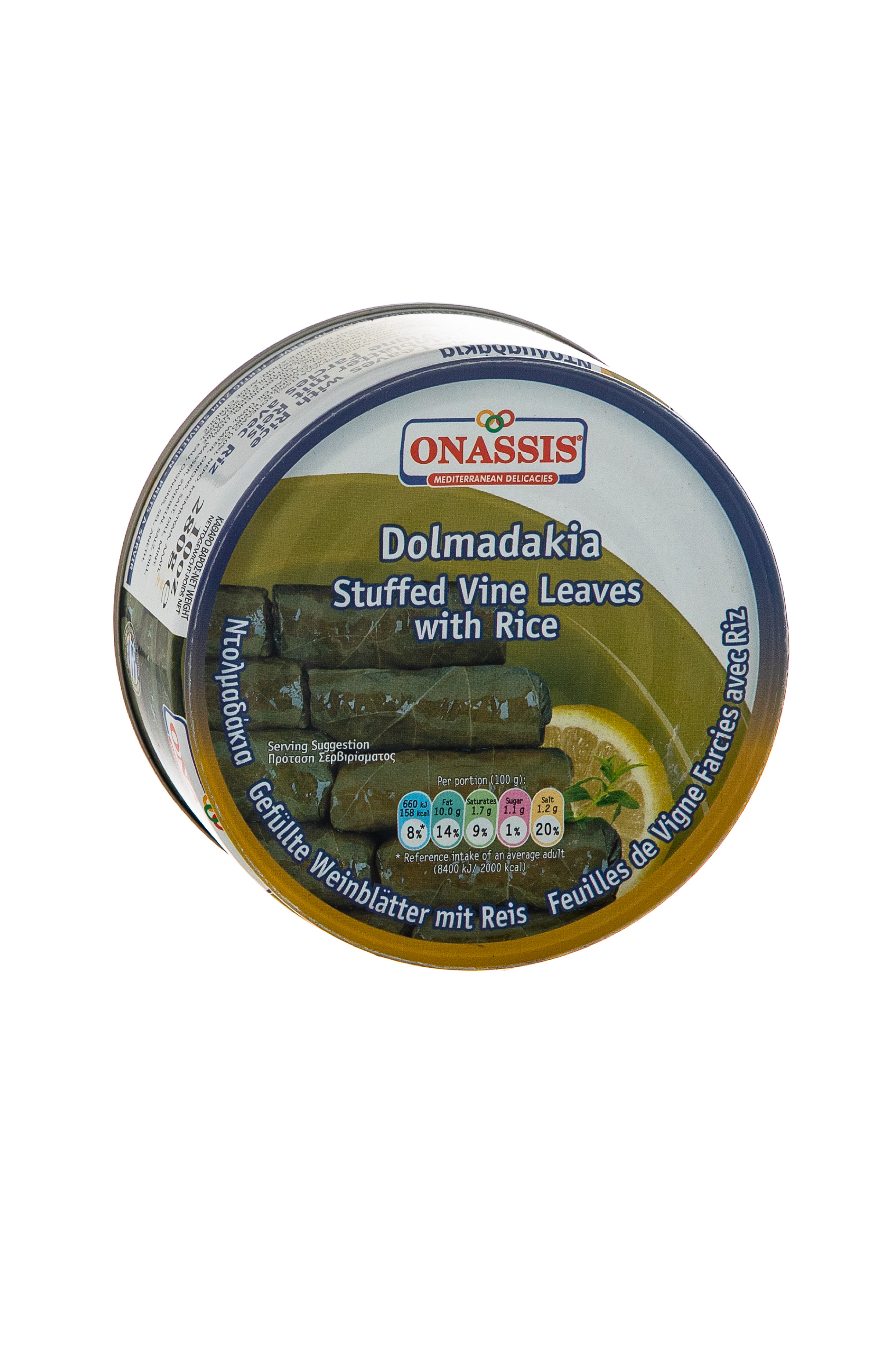 Vinné listy plněné rýží 280 g - ONASSIS