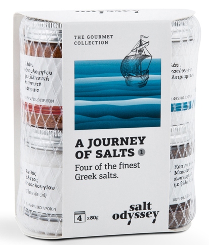 SALT ODYSSEY Gurmánská sbírka 4 nejjemnějších řeckých solí