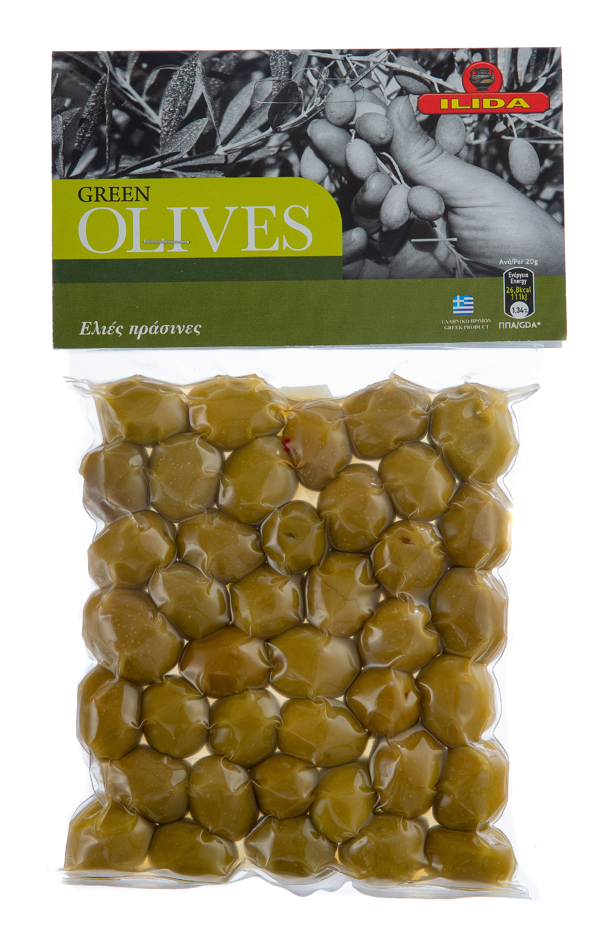 ILIDA Olivy zelené s peckou 250 g