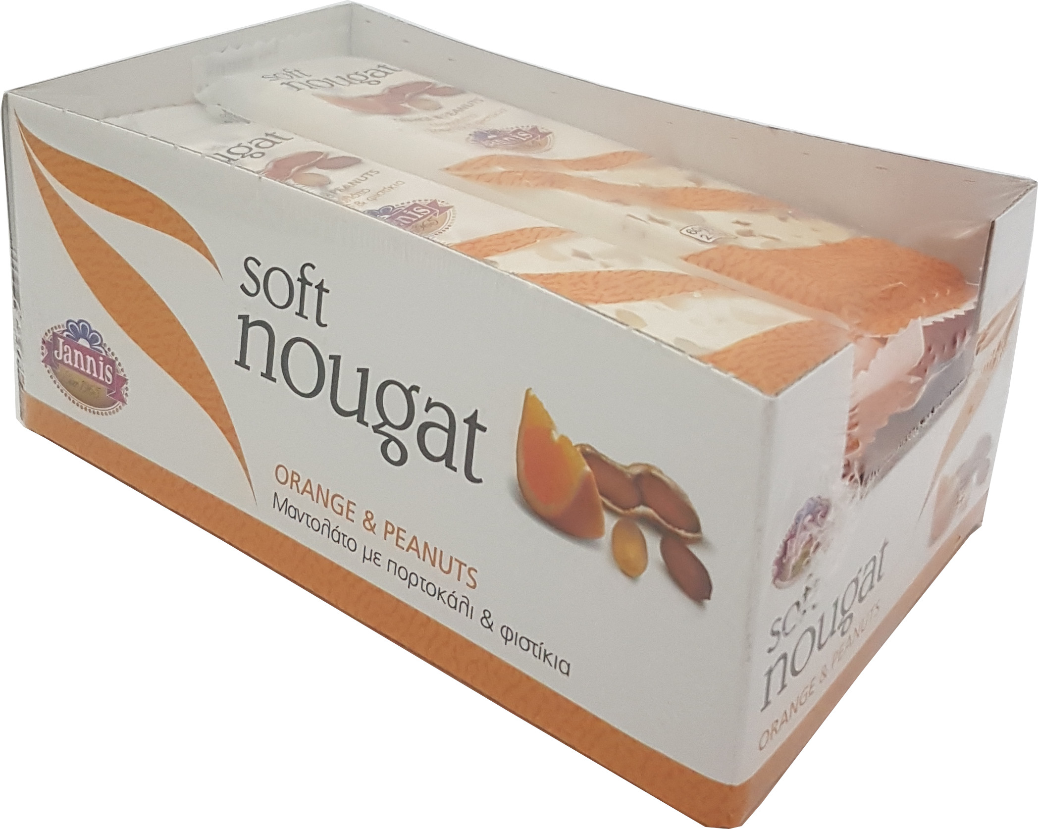 JANNIS Jemný nugát s pomerančem a arašídy 12x60 g display box