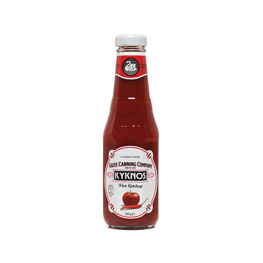 Levně KYKNOS Kečup ostrý 330 g - sklo