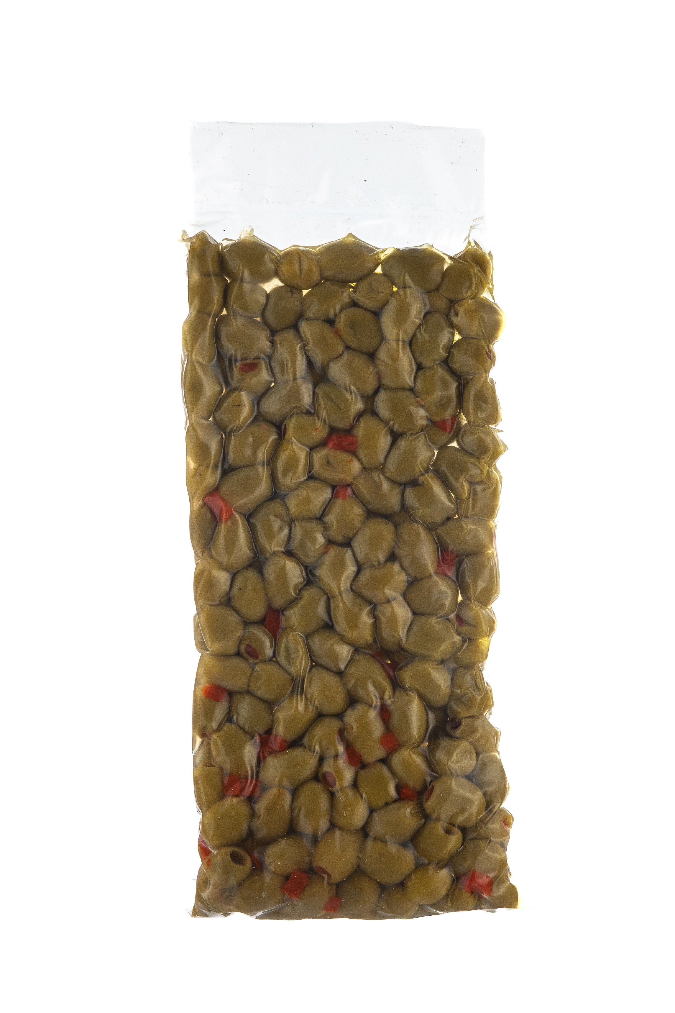 ILIDA Zelené olivy plněné přírodní paprikou 1,25 kg