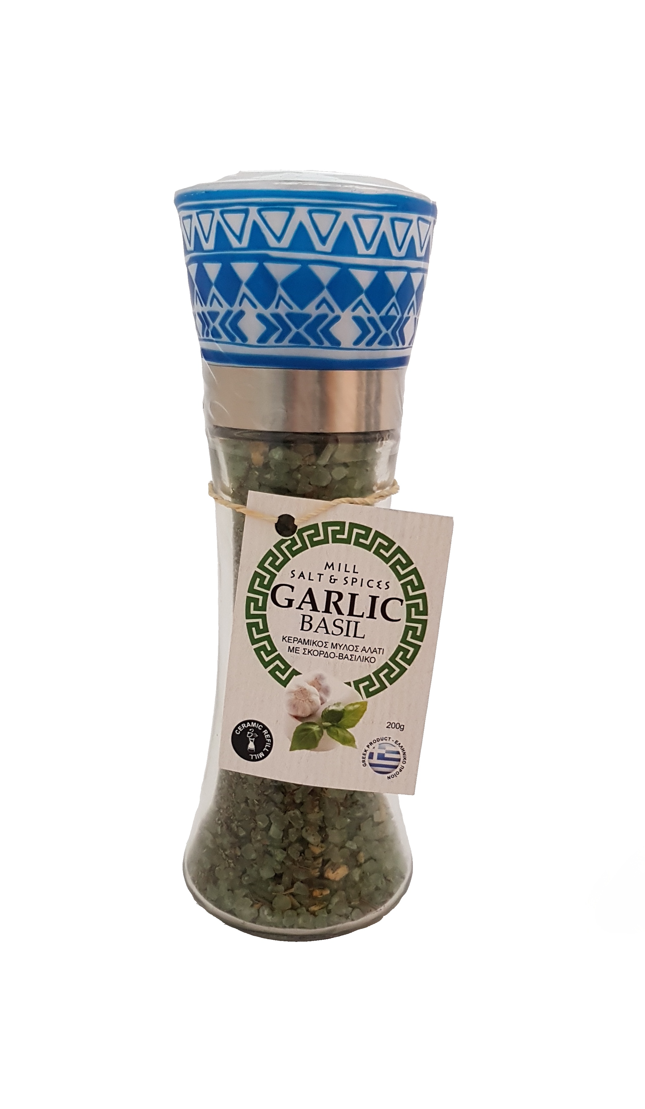 BIODINAMI Sůl s česnekem a bazalkou - mlýnek 180 g