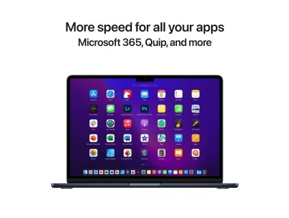 Macbook Air M2 13", 8 jádrové CPU, 8 jádrové GPU, 16GB, 256GB - Midnight