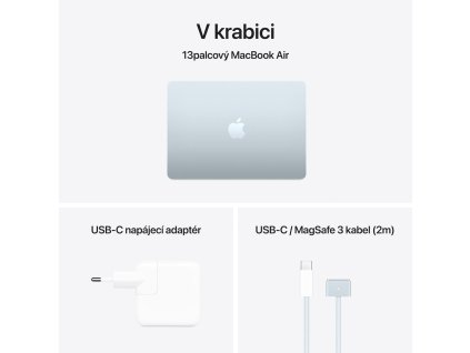 Macbook Air M4 15", 10 jádrové CPU, 10 jádrové GPU, 16GB, 512GB SSD - Sky Blue