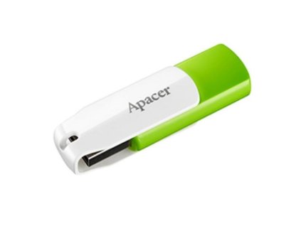 Apacer USB flash disk, USB 2.0, 32GB, AH335, zelený, AP32GAH335G-1, USB A, s otočnou krytkou