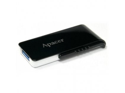 Apacer USB flash disk, USB 3.0, 64GB, AH350, černý, AP64GAH350B-1, USB A, s výsuvným konektorem