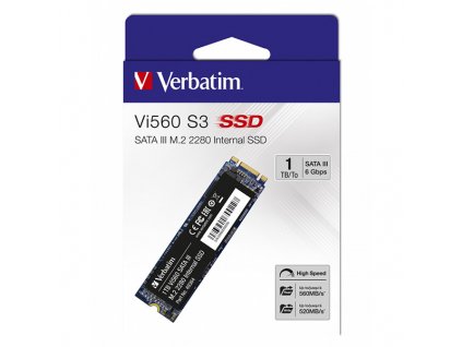 Interní disk SSD Verbatim interní M.2 SATA III, 1000GB, 1TB, Vi560, 49364, 560 MB/s-R, 520 MB/s-W