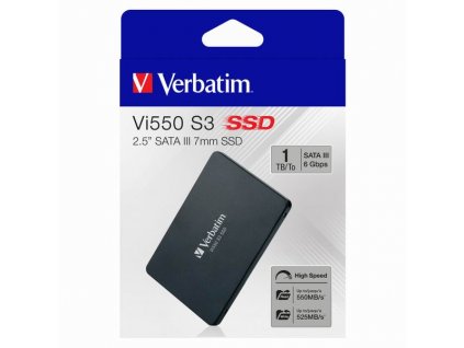 Interní disk SSD Verbatim interní SATA III, 1000GB, 1TB, Vi550, 49353, 560 MB/s-R, 535 MB/s-W