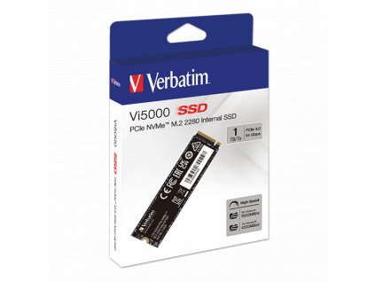 Interní disk SSD Verbatim interní NVMe, 1000GB, Vi5000 M.2, 31826, 5000 MB/s-R, 4500 MB/s-W