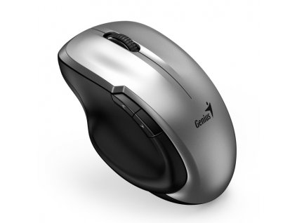 Myš bezdrátová, Genius Ergo 8200S, stříbrná, optická, 1200DPI