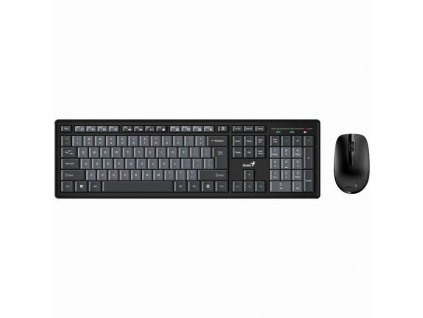 Genius Smart KM-8200, sada klávesnice s bezdrátovou optickou myší, CZ/SK, klasická, černo-šedá