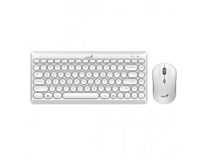 Genius LuxeMate Q8000, sada klávesnice s bezdrátovou optickou myší, 4x AAA, CZ/SK, klasická, kulaté klávesy typ 2.4 [Ghz], bezdrát