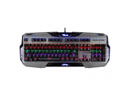 E-blue Mazer Mechanical 729, klávesnice US, herní, podsvícená s modrým spínačem typ drátová (USB), černá, mechanická