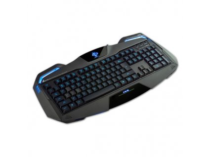E-blue Auroza, klávesnice US, herní, podsvícené okraje typ drátová (USB), černá