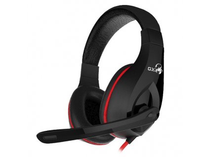 Genius HS-G560 GX LYCHAS, herní sluchátka s mikrofonem, ovládání hlasitosti, černá/červená, 2x 3.5 mm jack
