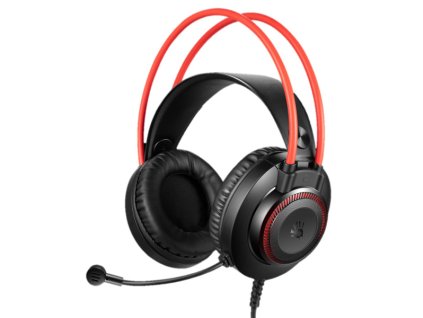 A4Tech Bloody G200, sluchátka s mikrofonem, bez ovládání hlasitosti, černá, herní sluchátka, podsvícené typ 3.5 mm jack + USB