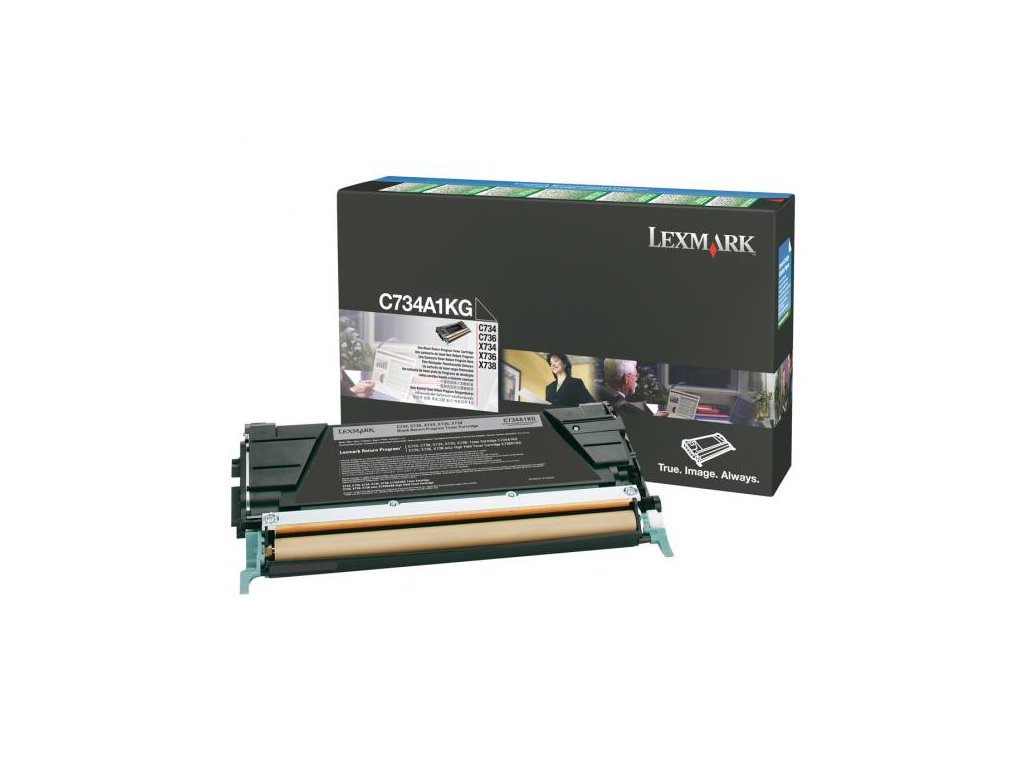Lexmark originál toner C734A1KG, black, 8000str., return