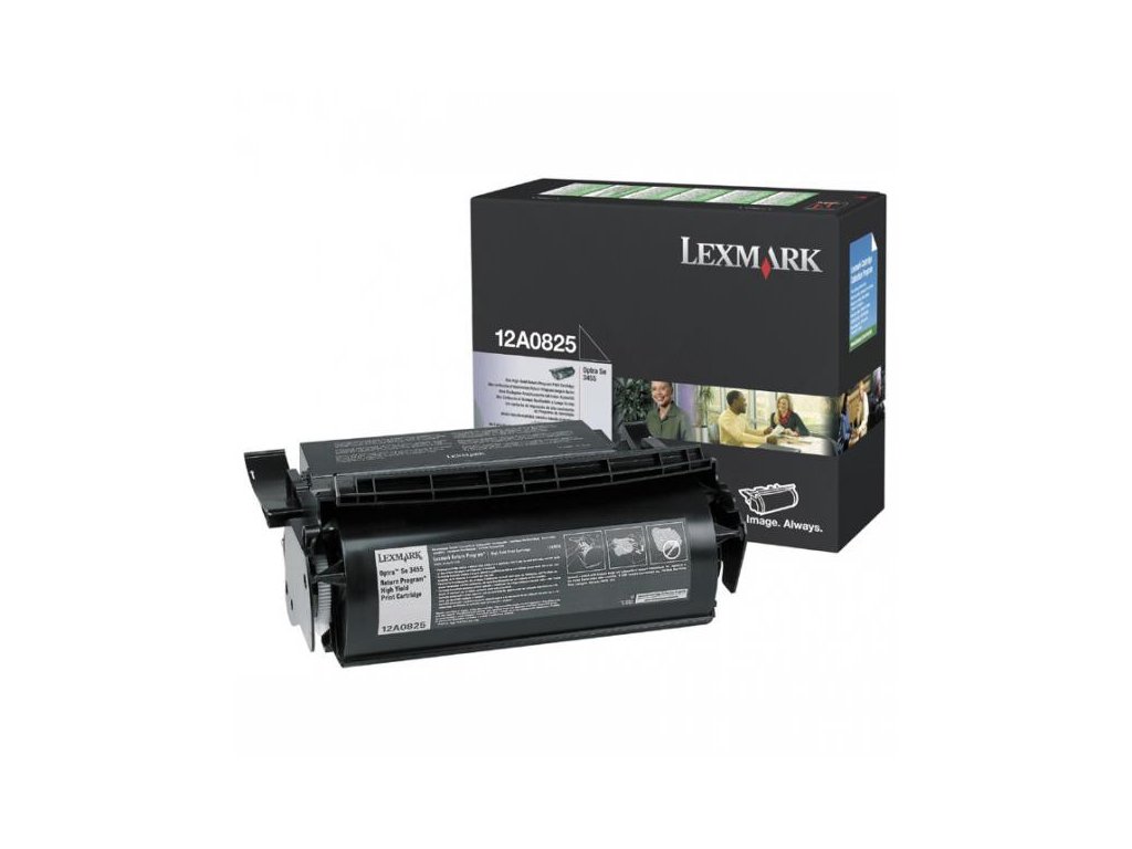 Lexmark originál toner 12A0825, black, 23000str., return