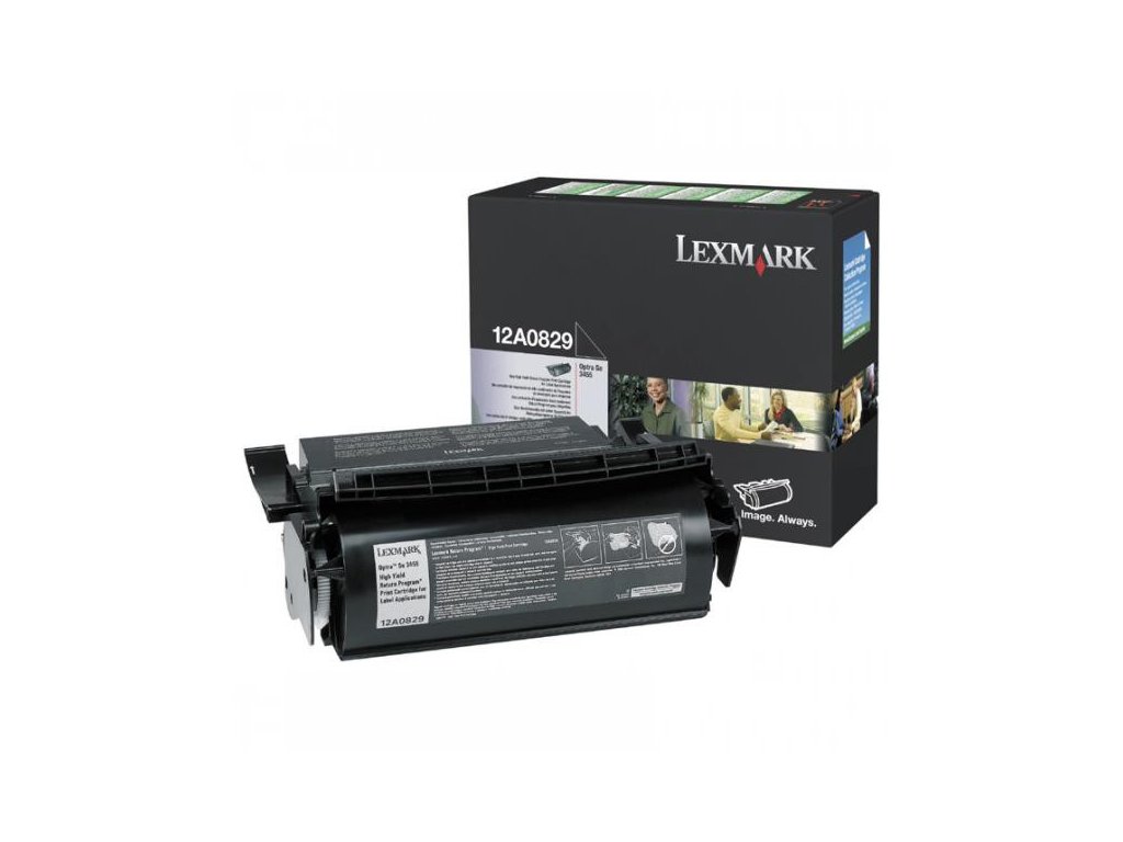 Lexmark originál toner 12A0829, black, 23000str., return