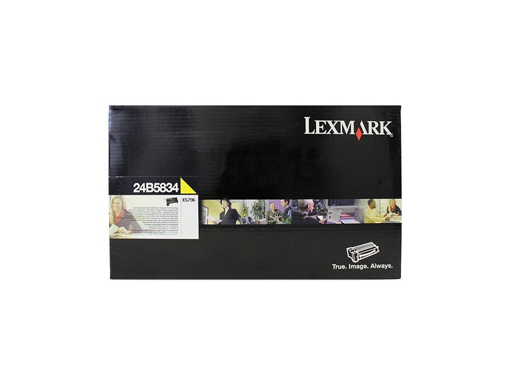 Lexmark originál toner 24B5834, yellow, 18000str., extra high capacity, return