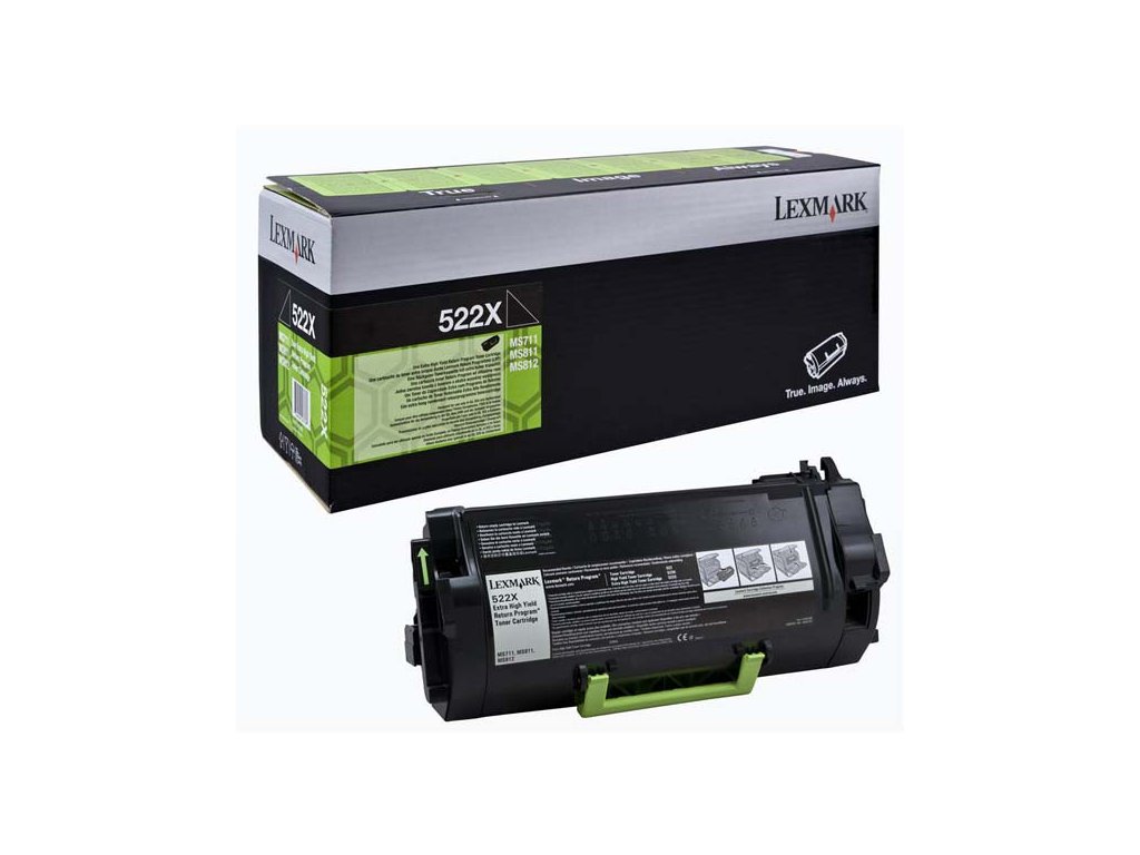 Lexmark originál toner 52D2X00, 522X, black, 45000str., extra high capacity, return