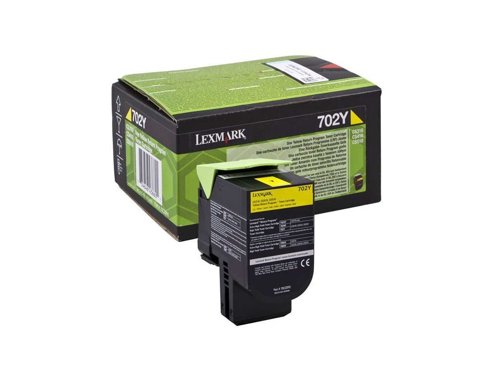 Lexmark originál toner 70C2XY0, yellow, 4000str., extra high capacity, return