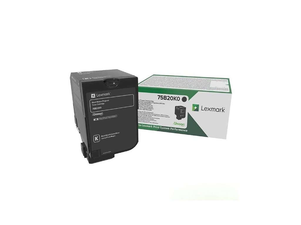 Lexmark originál toner 75B20K0, black, 13000str., return