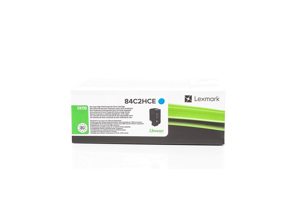 Lexmark originál toner 84C2HCE, cyan, 16000str., high capacity, return