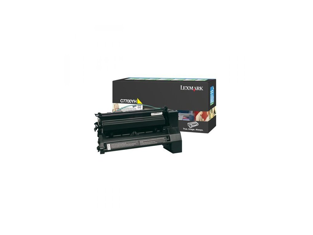 Lexmark originál toner C7700YH, yellow, 10000str., return