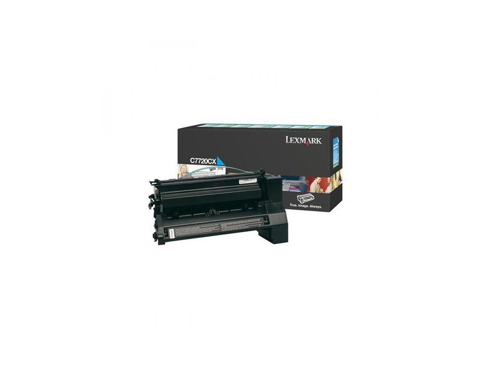 Lexmark originál toner C7720CX, cyan, 15000str., return