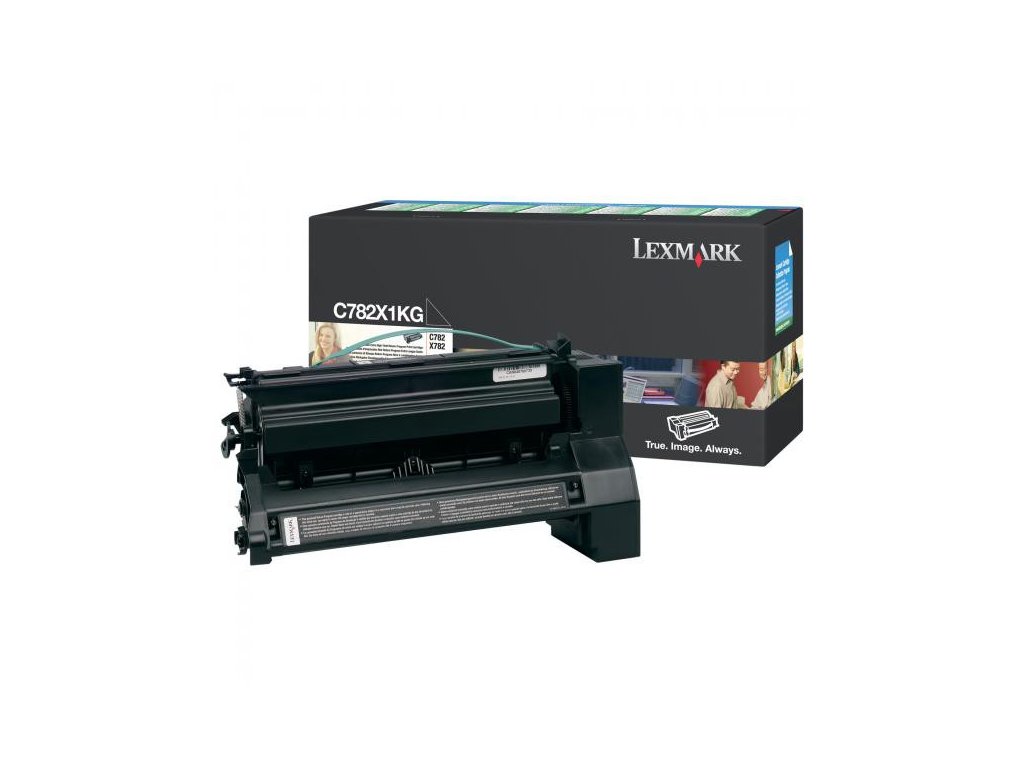 Lexmark originál toner C782X1KG, black, 15000str., return