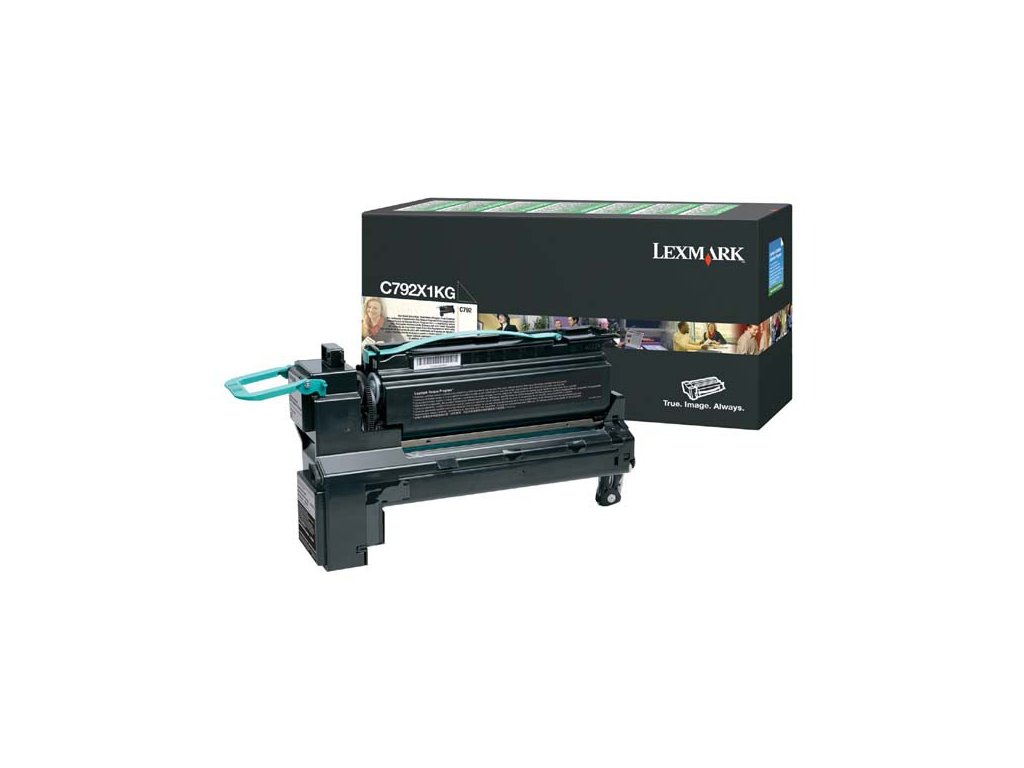 Lexmark originál toner C792X1KG, black, 20000str., extra high capacity, return
