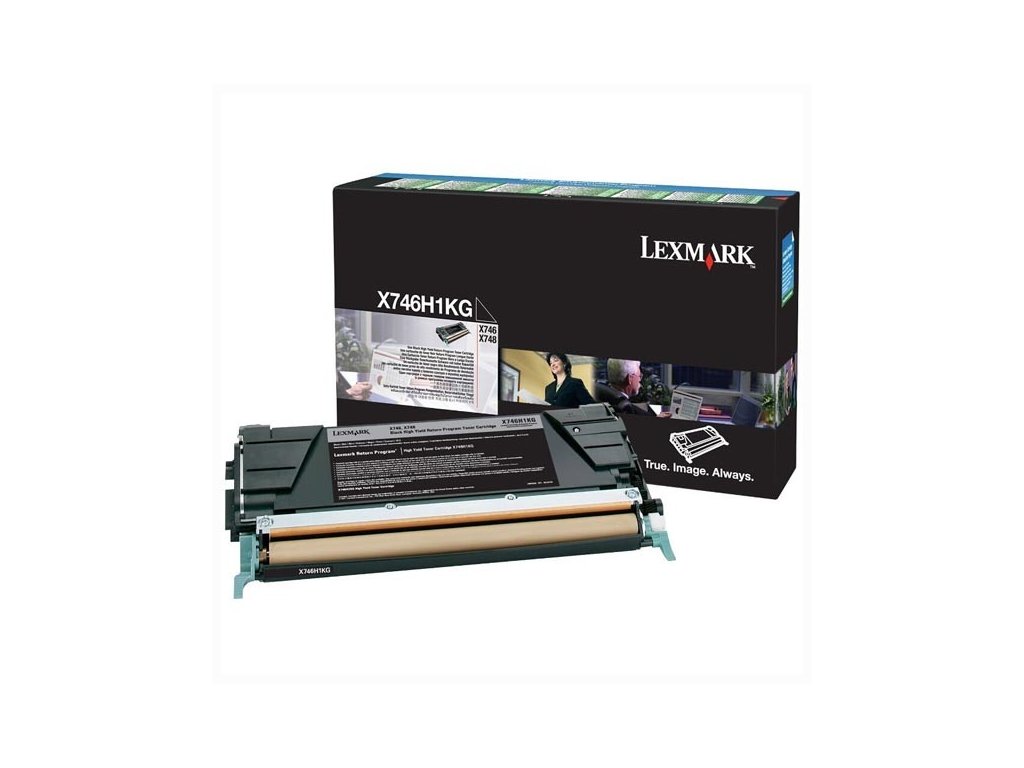Lexmark originál toner X746H1KG, black, 12000str., high capacity, return
